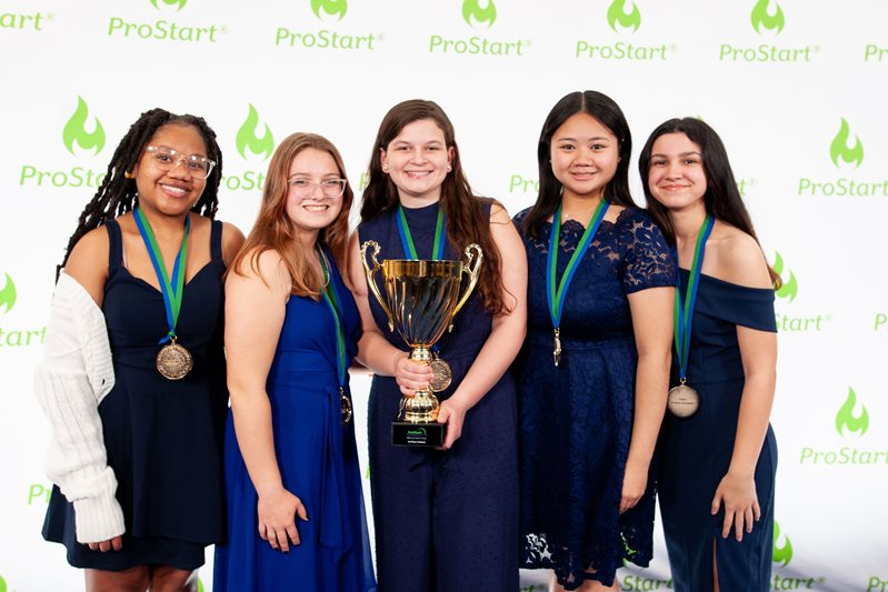 NPSI 2022 culinary competition champions from Caesar Rodney High School, Camden, Delaware