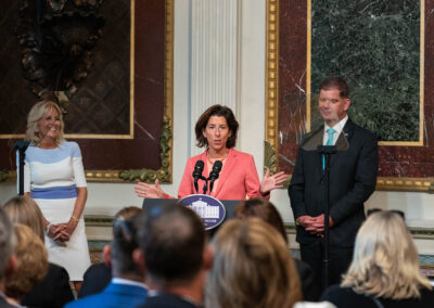 U.S. Secretary of Labor, Marty Walsh, Secretary of Commerce, Gina Raimondi, and First Lady, Dr. Jill Biden