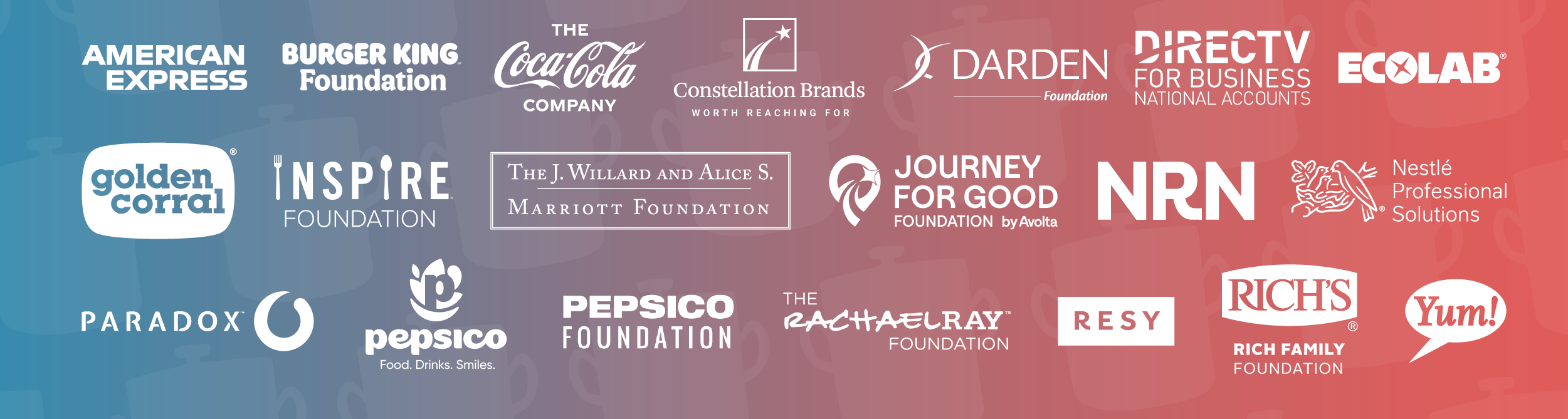 Graphic of all corporate donor logos