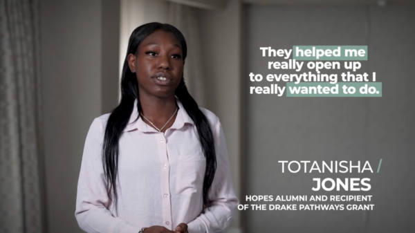 participant from the Hospitality Pathways Conference video